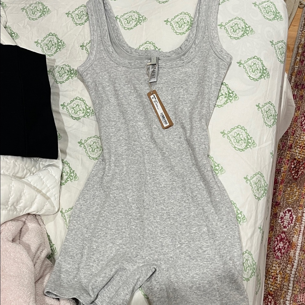 SKIMS Gray Sleeveless Onesie